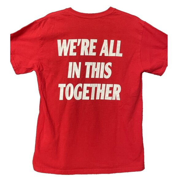 Coca Cola Shirt Men's Medium Red White Logo Adult Men We're All In This Together - Picture 9 of 10